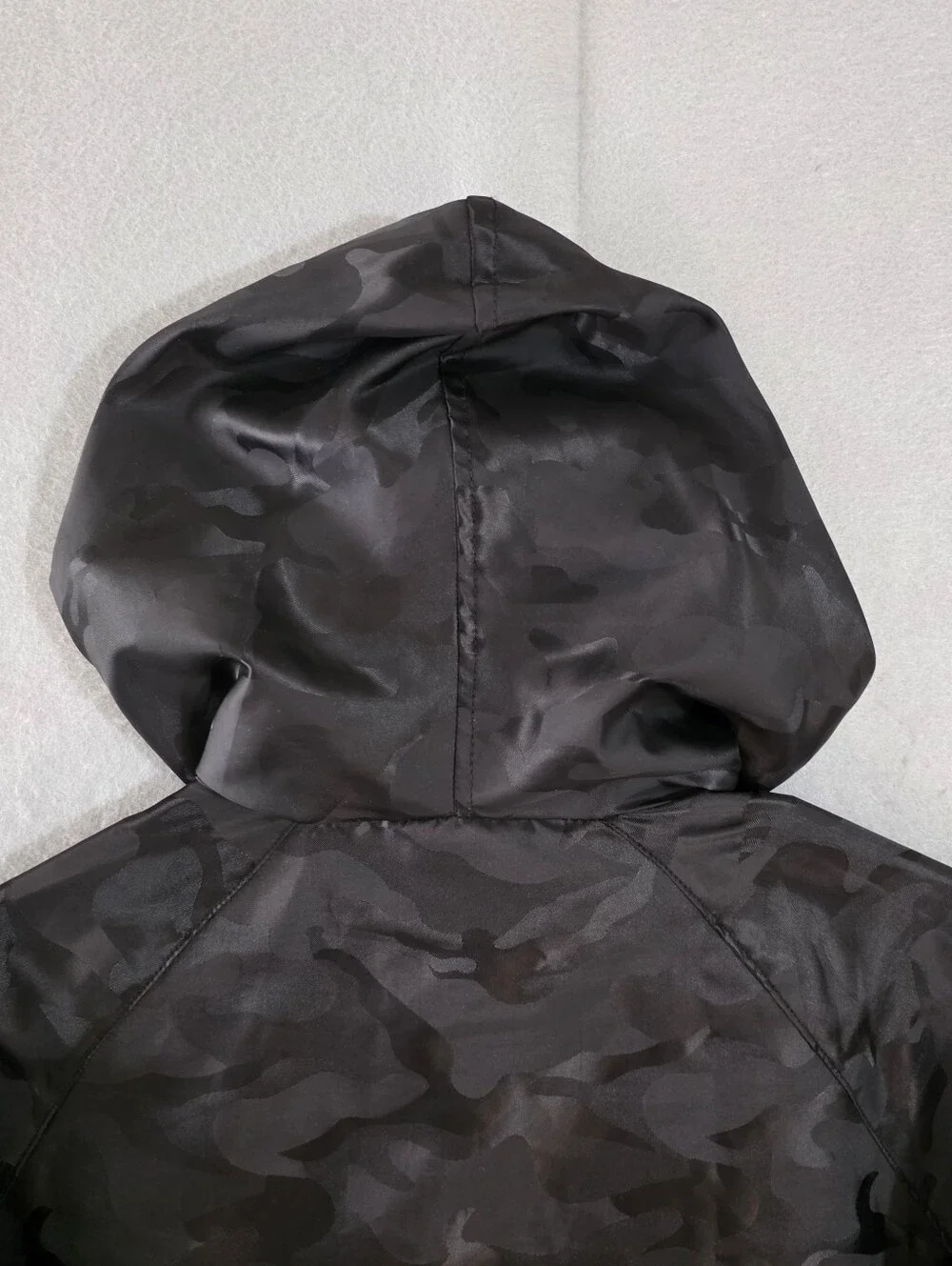Monster Energy Black Camo 1/4 Zip Hooded Windbreaker Jacket Size Small